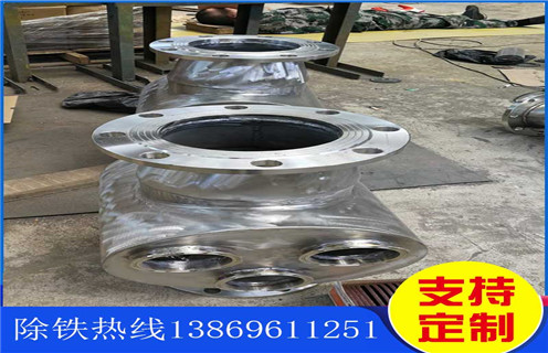 管道永磁除鐵器，成都管道永磁式除鐵器_成都管道永磁式除鐵器的動(dòng)畫通過(guò)量計(jì)算應(yīng)用安裝示意圖型12000高斯_可定制工作原理